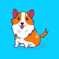 carino cane cartone animato vettore icona illustrazione. animale natura icona concetto. isolato premio