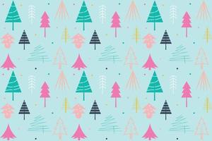 inverno senza soluzione di continuità modello con Natale alberi, abete rosso boschi su sfondo. superficie design per avvolgere, confezione regalo, tessile, tessuto, cartae album sfondo vettore