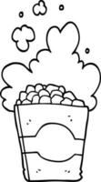 linea disegno cartone animato Popcorn vettore