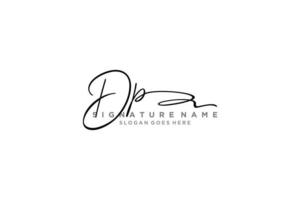 iniziale dp lettera firma logo modello elegante design logo cartello simbolo modello vettore icona