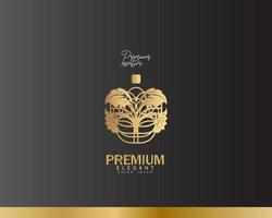 lusso profumo logo design modello vettore