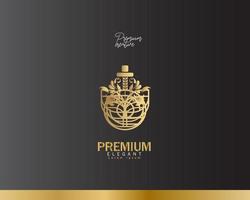 lusso profumo logo design modello vettore