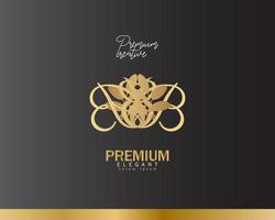 lusso profumo logo design modello vettore