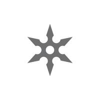 eps10 grigio vettore ninja shuriken lancio stella astratto icona isolato su bianca sfondo. metallo shuriken simbolo nel un' semplice piatto di moda moderno stile per il tuo sito web disegno, logo, e mobile App