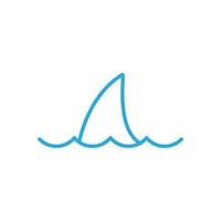 eps10 blu vettore squalo pinna astratto linea arte icona isolato su bianca sfondo. squalo pinna schema simbolo nel un' semplice piatto di moda moderno stile per il tuo sito web disegno, logo, e mobile applicazione