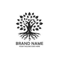 quercia albero logo design vettore