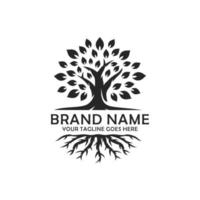 quercia albero logo design vettore