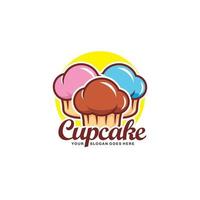 Cupcake logo design vettore