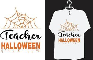 disegno della maglietta di halloween vettore