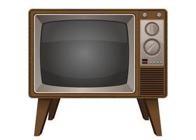 vecchia televisione vintage vettore