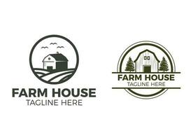 azienda agricola Casa industria logo. fienile logo design modello. vettore