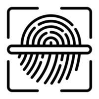 un modificabile schema icona di biometrico scansione vettore