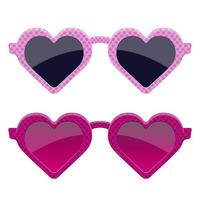 occhiali cuore rosa alla moda vettore