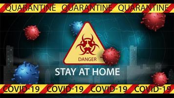 modello di banner pericolo coronavirus vettore