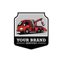 camion rimorchio logo modello. adatto logo per attività commerciale relazionato per settore automobilistico servizio attività commerciale industria vettore