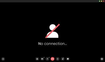 no connessione nel video incontrare. concezione di cattivo segnale. modello di in linea chiamata vettore
