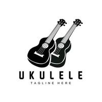 minimalista ukulele musica logo disegno, ukulele chitarra vettore. ukelele logo design vettore