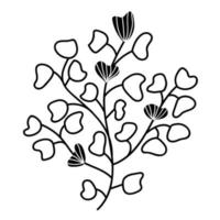 mano disegnato brunch con le foglie. scarabocchio vettore illustrazione.