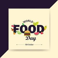 design banner per la giornata mondiale dell'alimentazione vettore