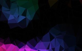 multicolore scuro, layout astratto poligono vettoriale arcobaleno.