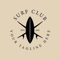 Surf Vintage ▾ logo, icona e simbolo, vettore illustrazione design