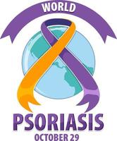 poster della giornata mondiale della psoriasi vettore