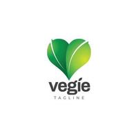 verde foglia con focolare forma logo simbolo icona vettore