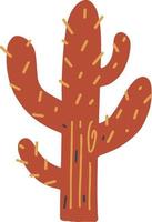 carino boho cactus mano disegnato boho illustrazione vettore