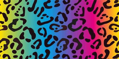 arcobaleno leopardo senza soluzione di continuità modello. colorato neon vettore sfondo. pendenza sfondo.