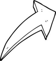 linea disegno cartone animato freccia vettore