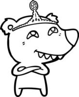 vettore orso nel cartone animato stile