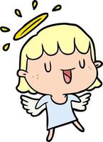 vettore angelo personaggio nel cartone animato stile