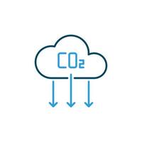 carbonio biossido co2 nube vettore concetto moderno icona
