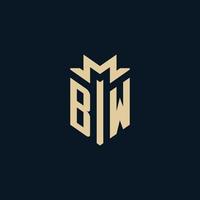 bw iniziale per legge azienda logo, avvocato logo, procuratore logo design idee vettore