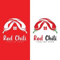 rosso chili logo, caldo chili peperoni vettore, chili giardino Casa illustrazione, azienda Prodotto marca illustrazione vettore