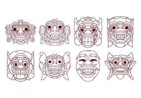 Barong Mask Vector gratuito