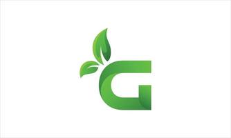 verde g logo design. iniziale g lettera logo icona design vettore professionista vettore.