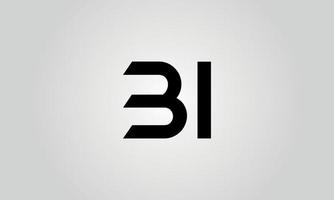 bi logo design. iniziale bi lettera logo icona design gratuito vettore modello.
