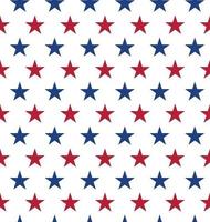 senza soluzione di continuità modello fatto a partire dal rosso e blu cinque appuntito stelle. stella modello nel americano bandiera colori. Stati Uniti d'America indipendenza giorno. presidenti giorno. piatto stile. vettore