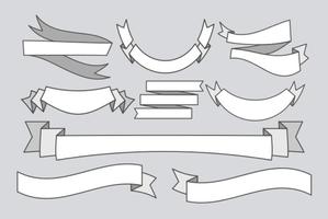 Nastri di vettore vuoto banner piane