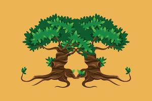 vettore illustrazione di un' albero adatto per figli di libro di storia risorse, manifesti, eccetera.