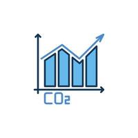 co2 grafico con freccia vettore concetto moderno icona