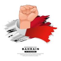 bahrain indipendenza giorno design con mano Tenere bandiera. bahrain ondulato bandiera vettore