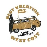 migliore vacanza Surf Paradiso t camicia design vettore