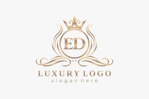 iniziale ed lettera reale lusso logo modello nel vettore arte per ristorante, regalità, boutique, bar, Hotel, araldico, gioielleria, moda e altro vettore illustrazione.