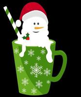 Natale tazza vacanza caldo caffè boccale vettore