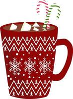 Natale tazza vacanza caldo caffè boccale vettore