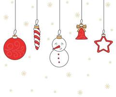 collezione di colorato Natale ornamenti vettore