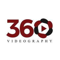 360 vettore logo, Usato per videografia aziende