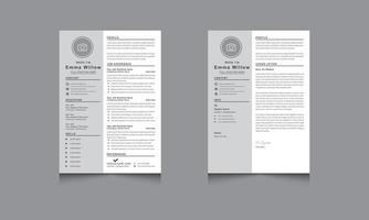 minimalista curriculum vitae modelli e copertina lettera impostato vettore